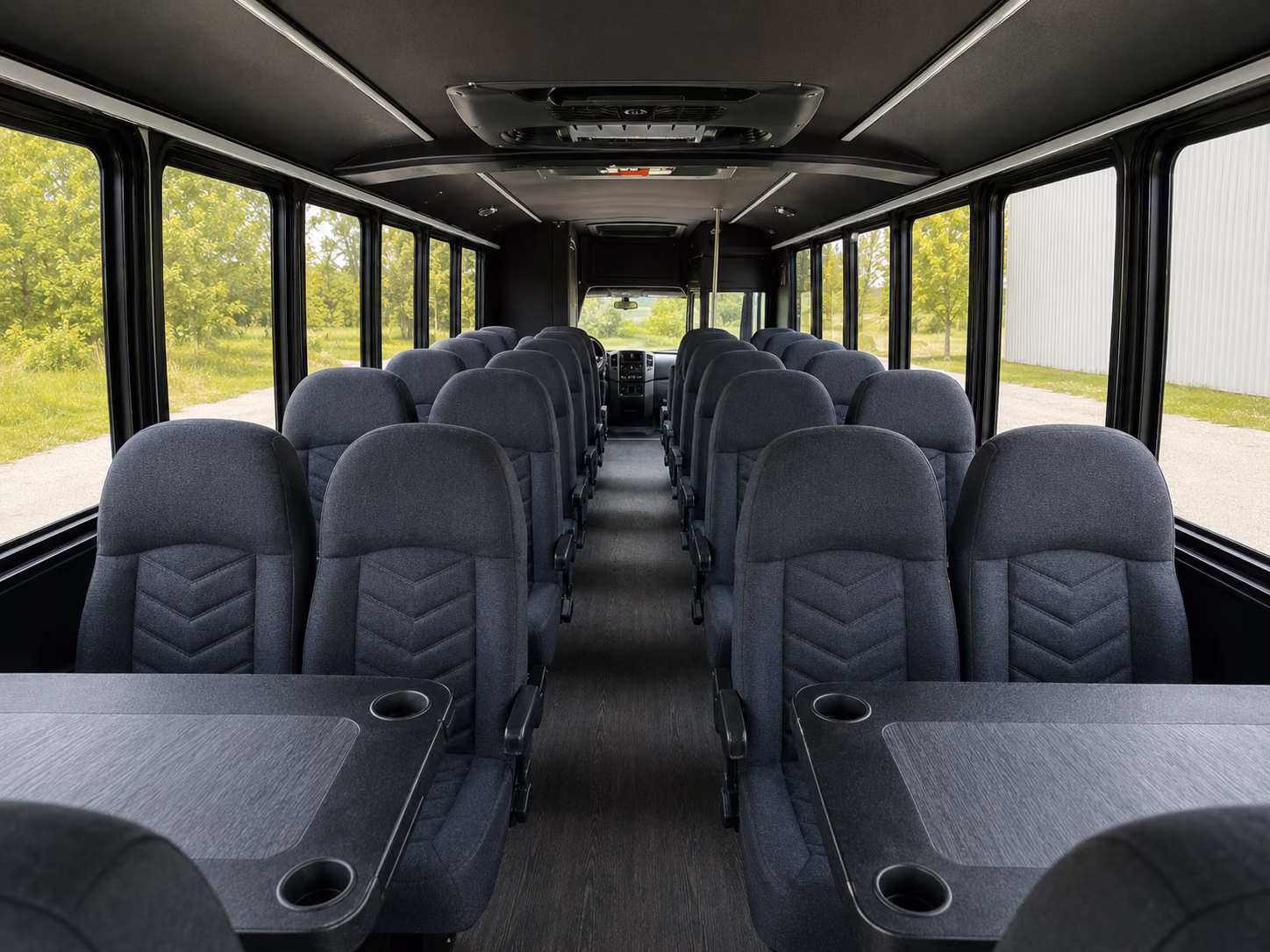 jersey city 18 passenger minibus inside