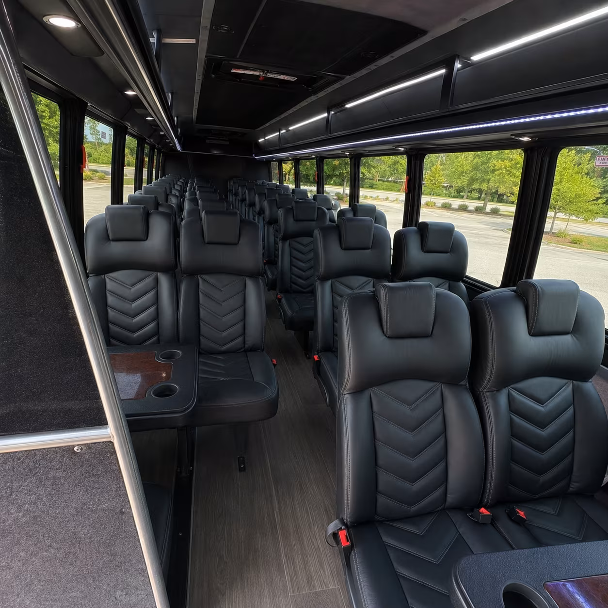 jersey city 25 passenger minibus interior