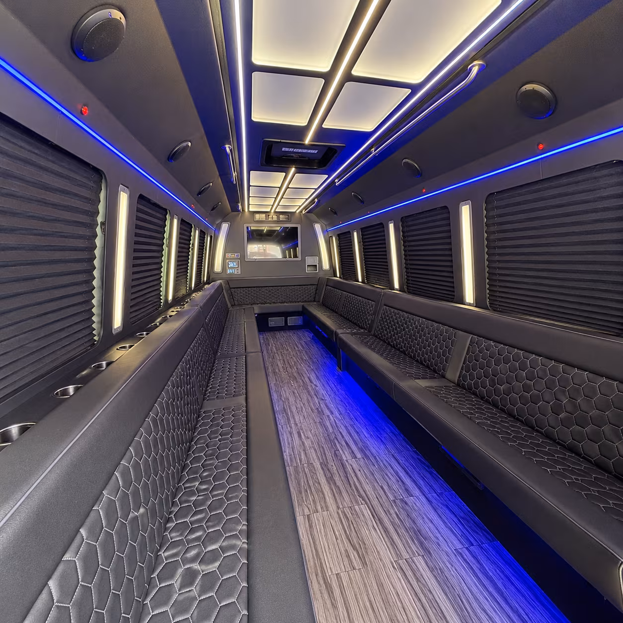 jersey city 30 passenger party bus interior