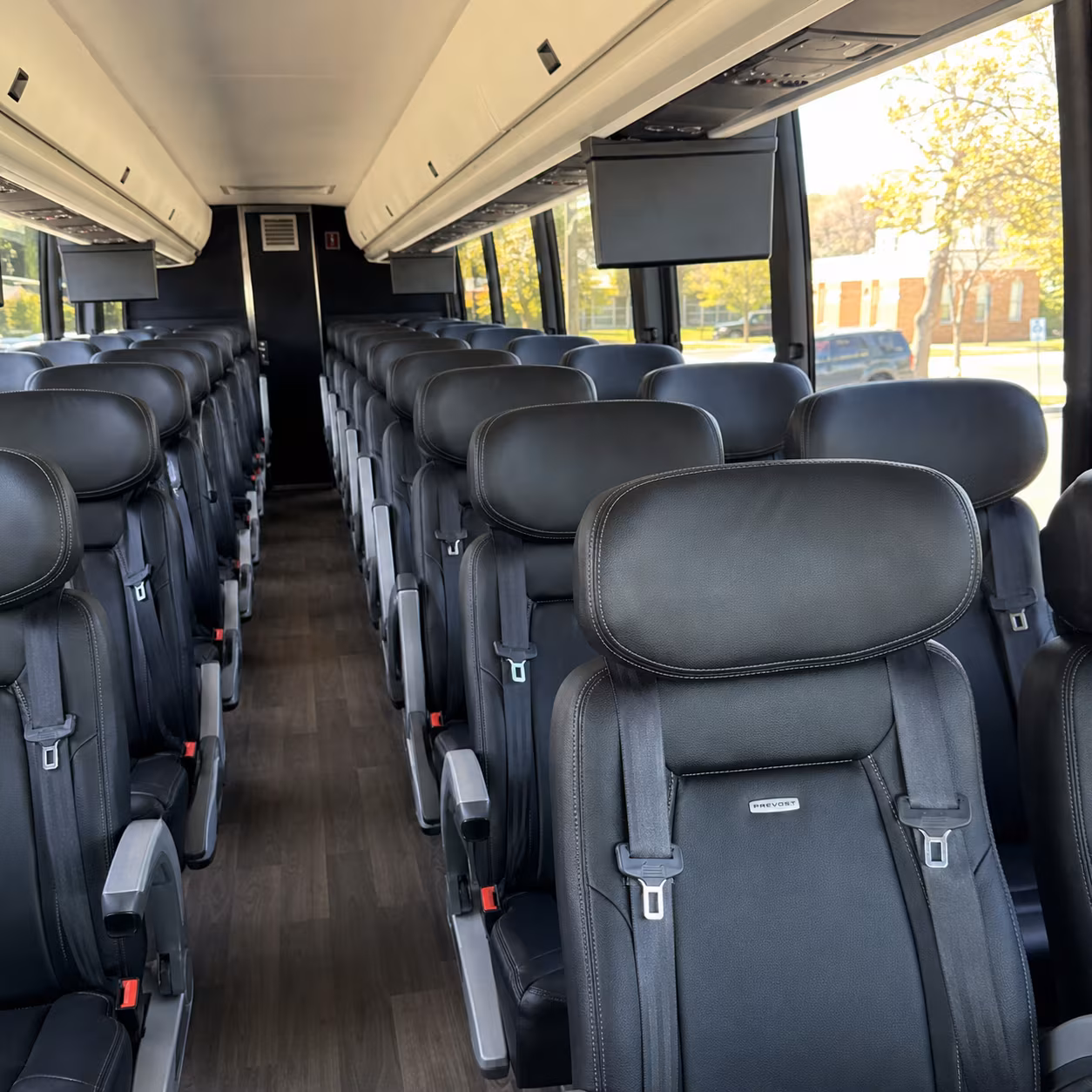 jersey city 45 passenger charter bus inside