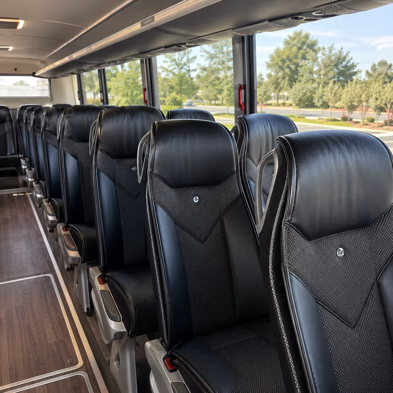 jersey city 45 passenger charter bus interior