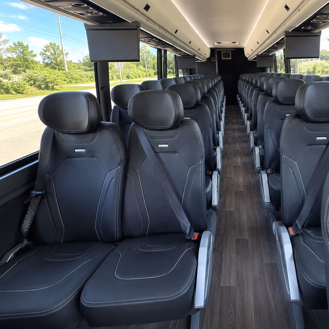 jersey city 47 passenger charter bus inside