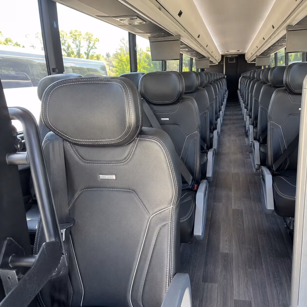 jersey city 47 passenger charter bus interior