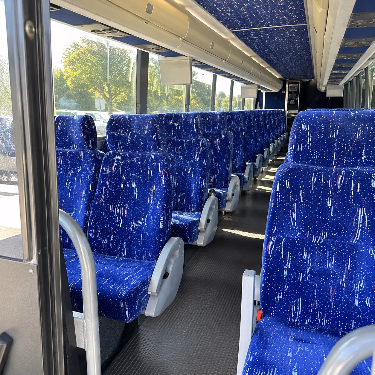 jersey city 50 passenger charter bus inside