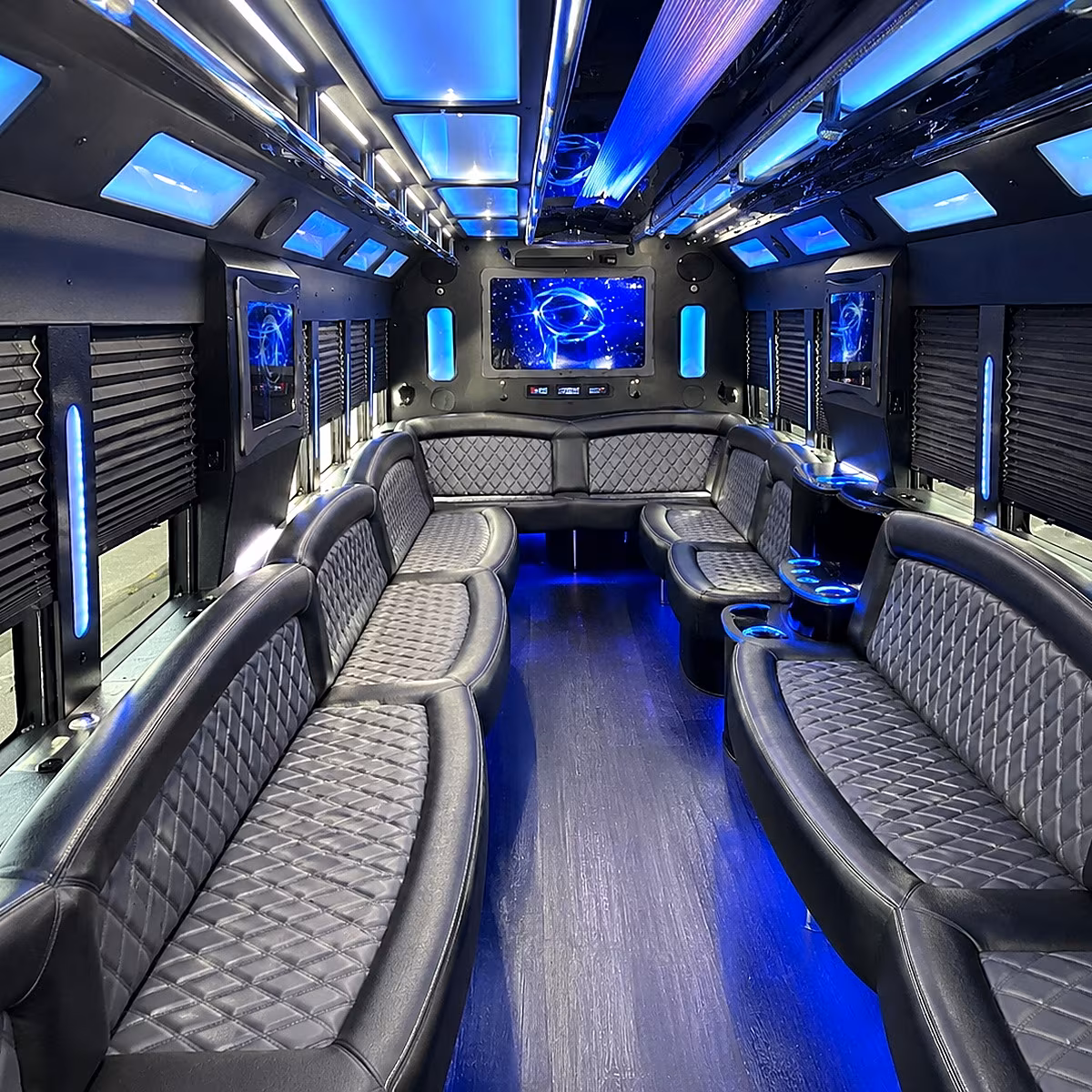 jersey city 50 passenger party bus interior