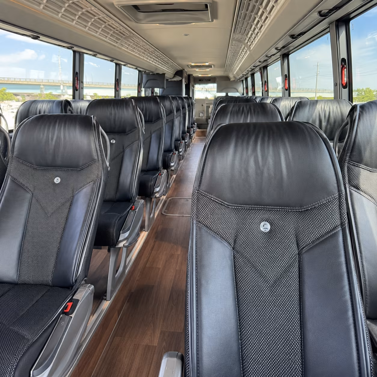 jersey city charter bus inside